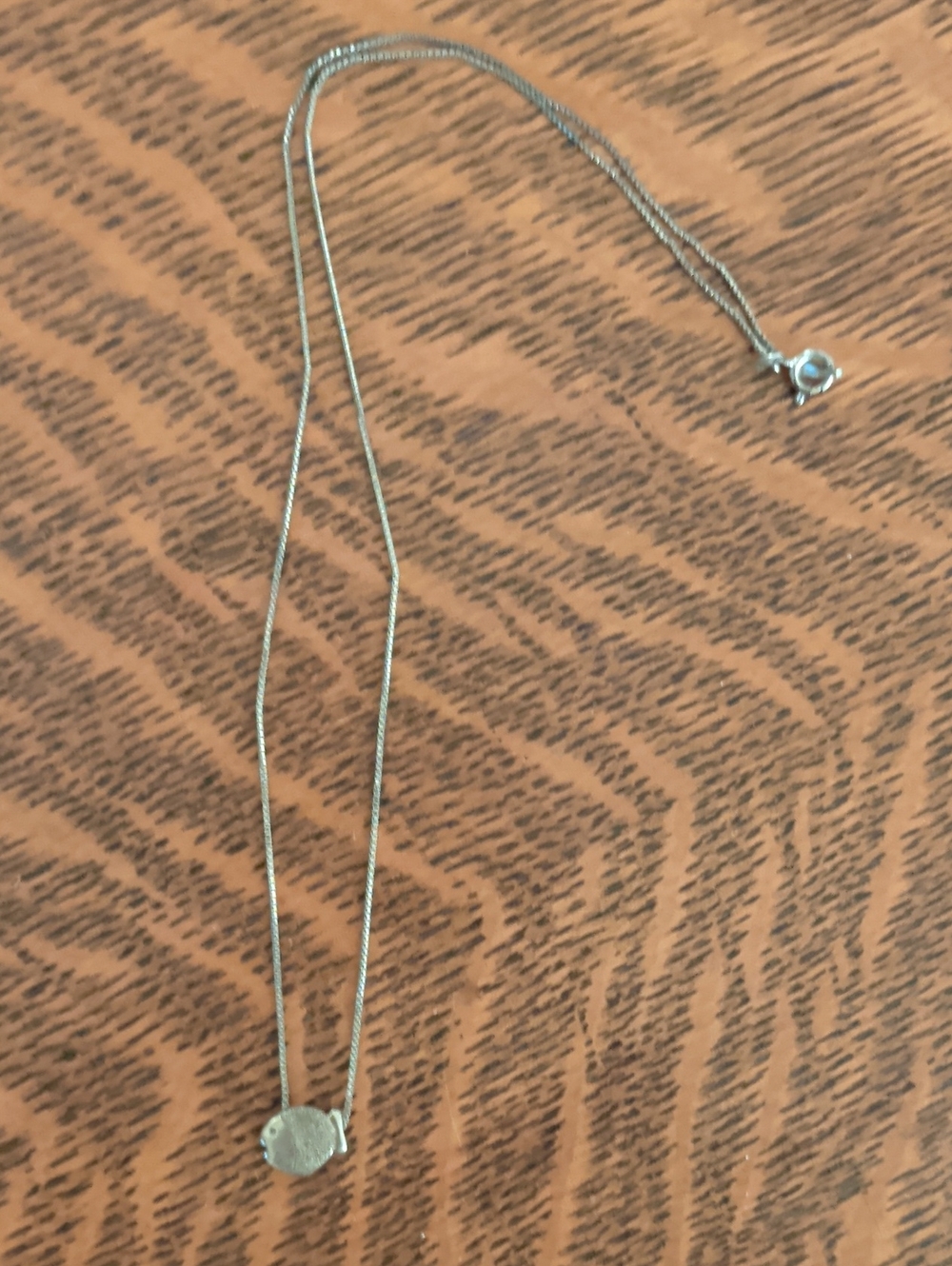 Sterling Silver Disc Pendant Necklace - Silver
